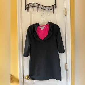 Gretchen Scott Designs Black Dress with Pink Interior